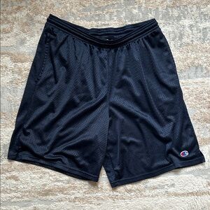 Champion Men's Dark Blue Athletic Shorts - Size Medium